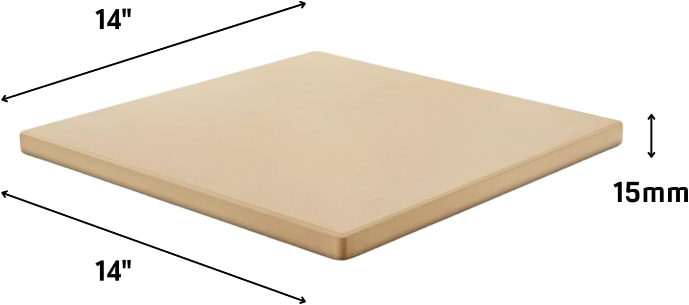14"  Cordierite Pizza Stone – Includes Free Pizza Cutter