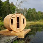 Classic Barrel Sauna Package - Made from Canadian Red Cedar (Heater Included)
