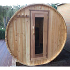 Classic Barrel Sauna with Changeroom Package – Red Cedar (Heater Included)