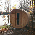 Classic Barrel Sauna with Changeroom Package – Red Cedar (Heater Included)