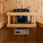 Barrel Sauna with Porch Package – Red Cedar (Heater Included)
