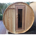 Classic Barrel Sauna with Changeroom Package – Red Cedar (Heater Included)