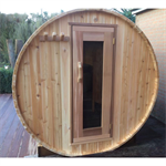 Classic Barrel Sauna with Changeroom Package – Red Cedar (Heater Included)
