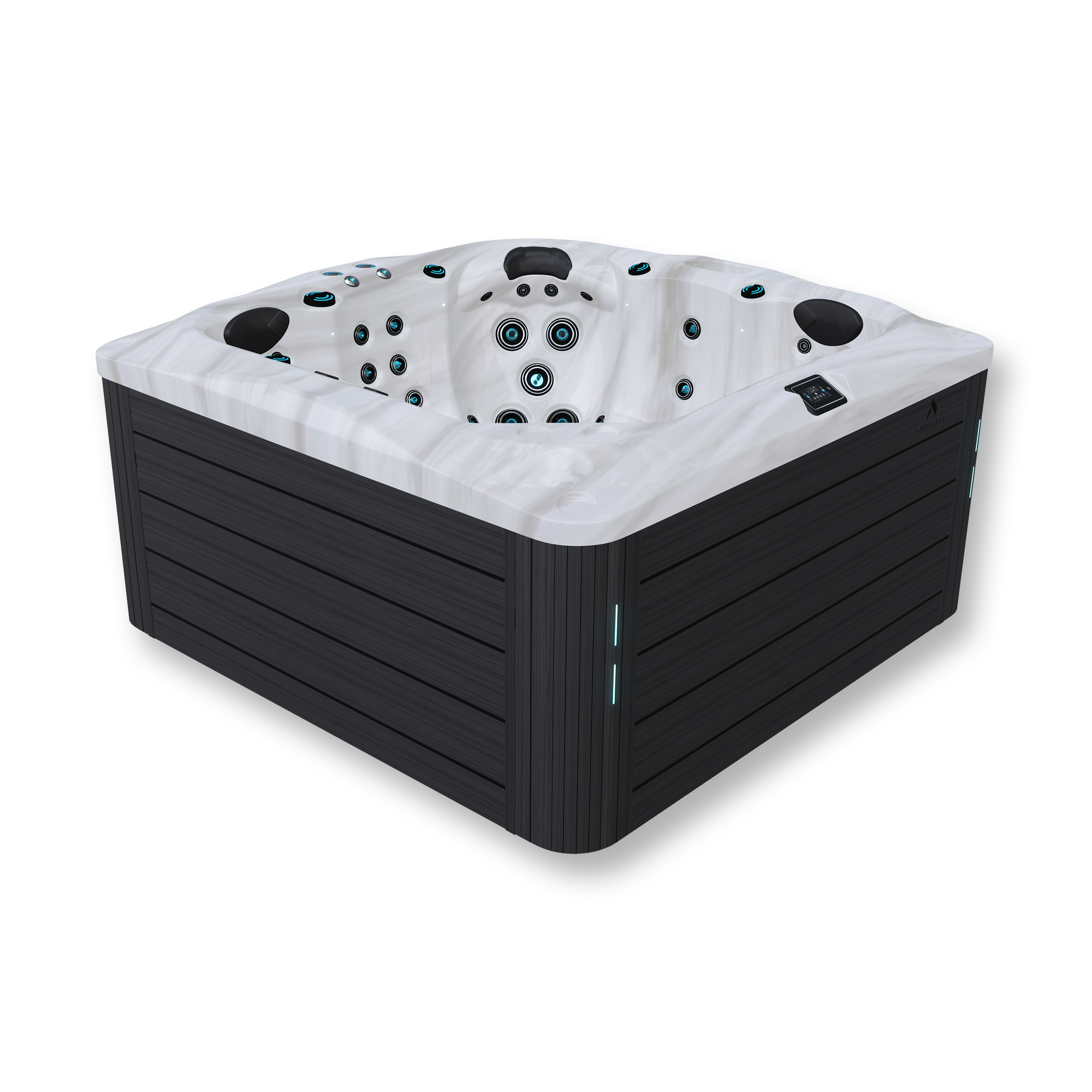 close-up of Thermēa L523 spa jets, designed for targeted hydrotherapy.
