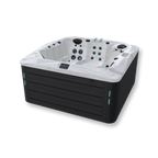 thermēa L523 hot tub available in acrylic and cabinet finish options.